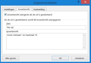 Gegevensvalidatie
